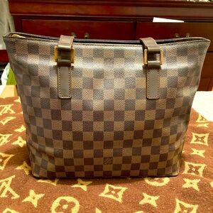 Louis Vuitton Damier Ebene Cabas Tote Bag